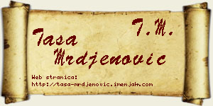 Tasa Mrđenović vizit kartica